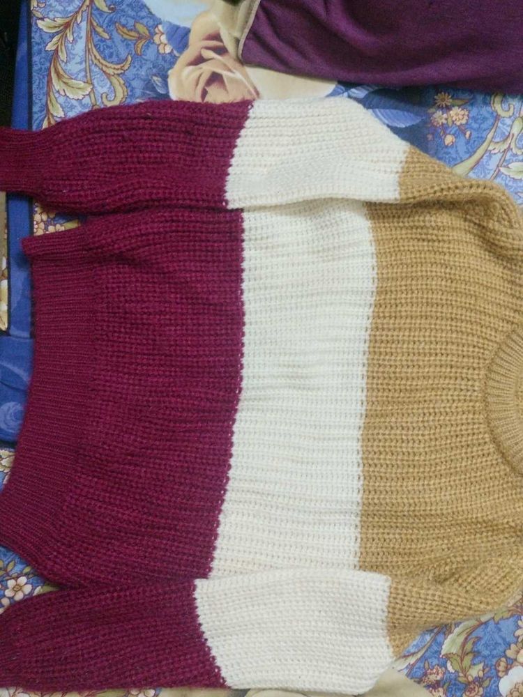 Color Block Knit Sweater