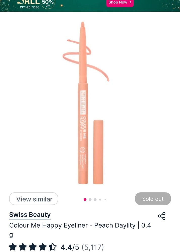 Swiss Beauty Peach Eyeliner