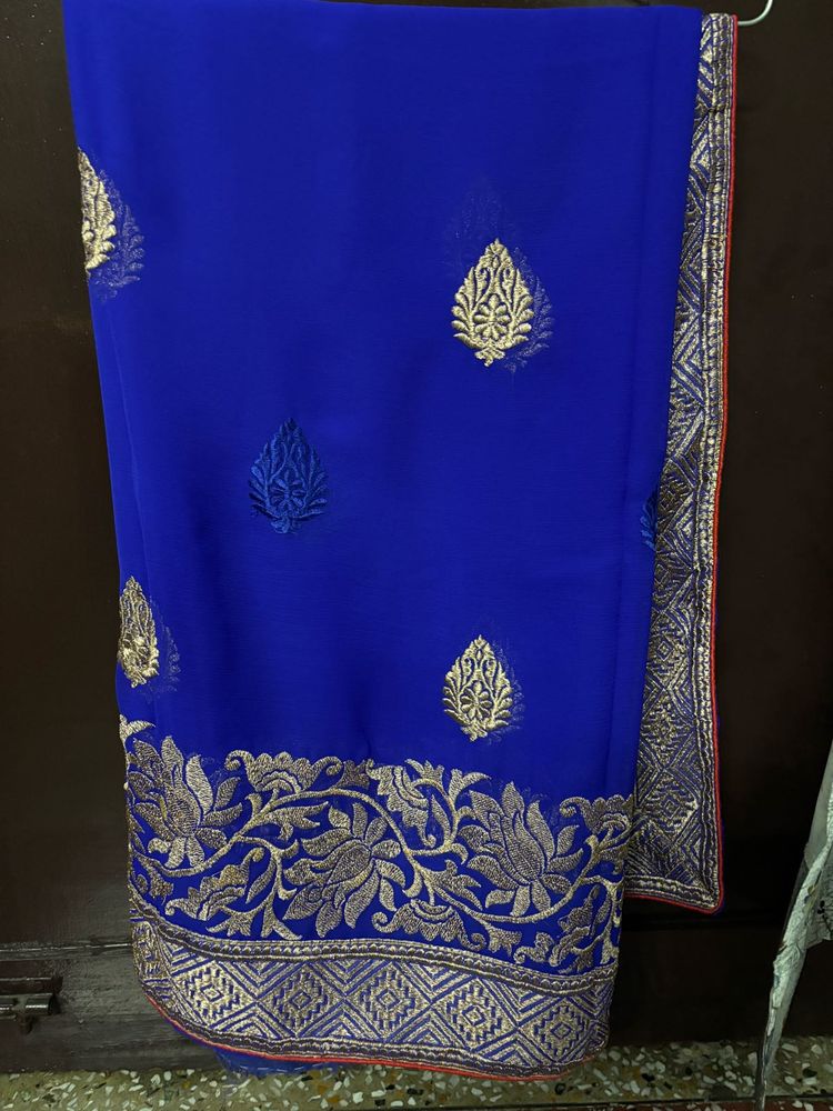 Elegant Blue Saree