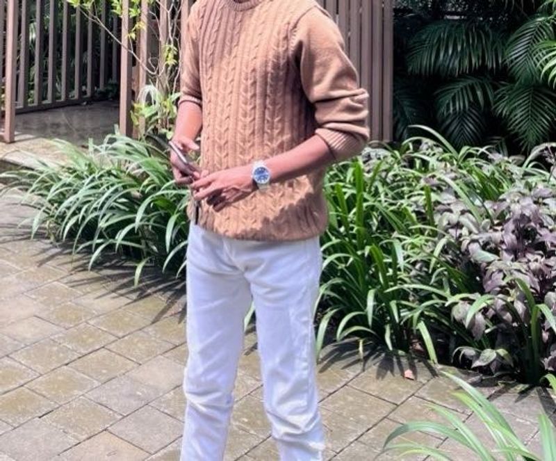 Brown Cable Knit Sweater
