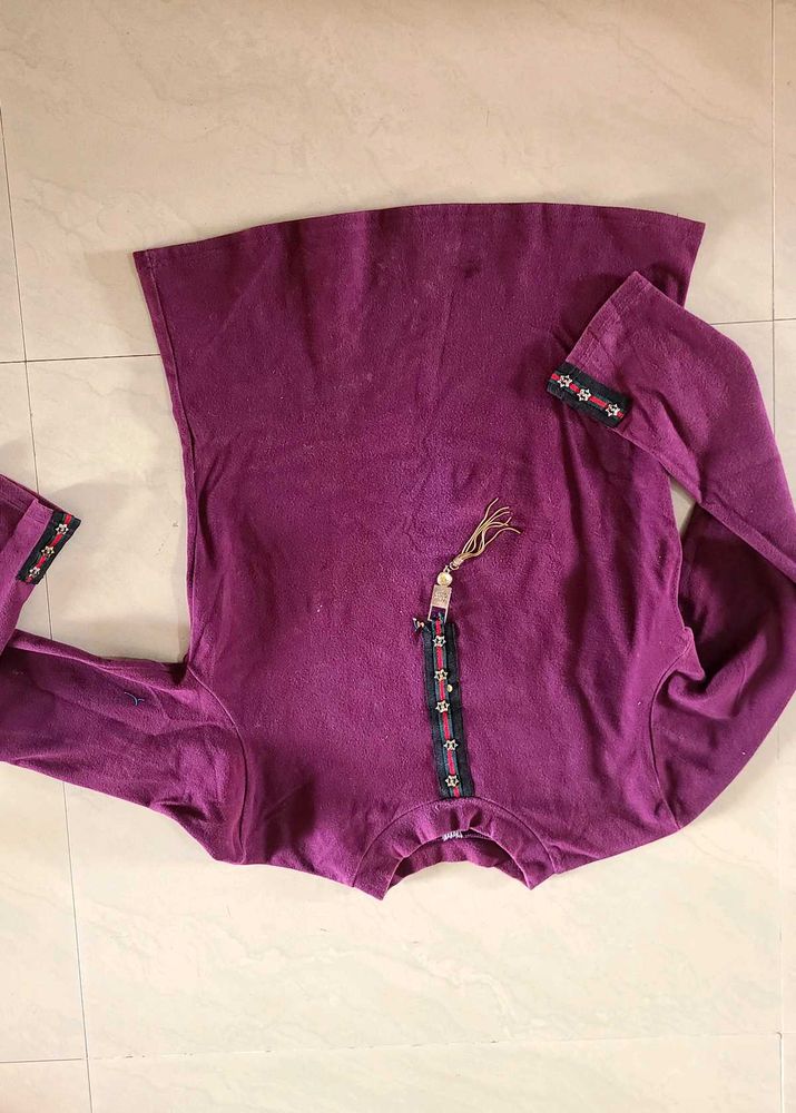 Vintage Purple Long Sleeve Top