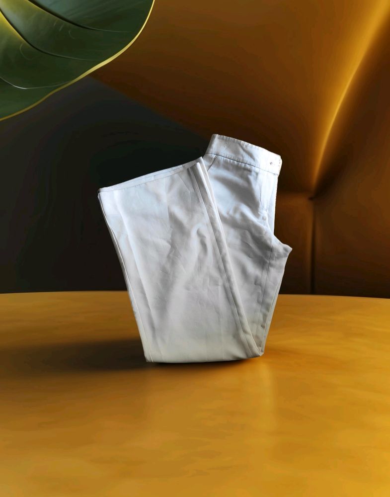 White Wide Leg Pants