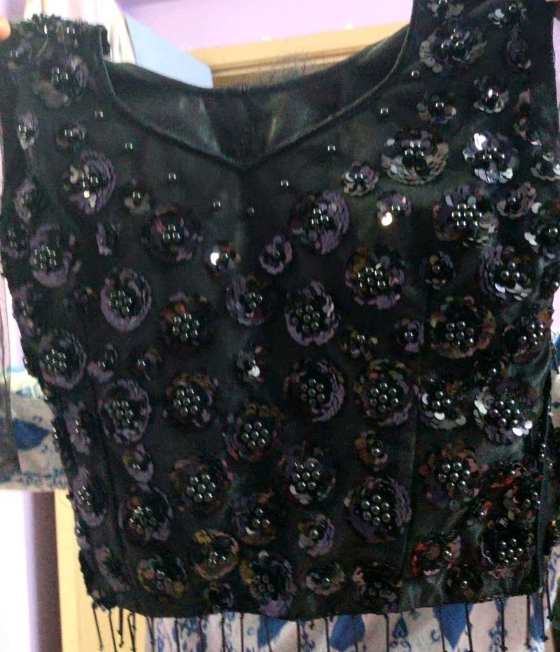 Black Embroidered Blouse