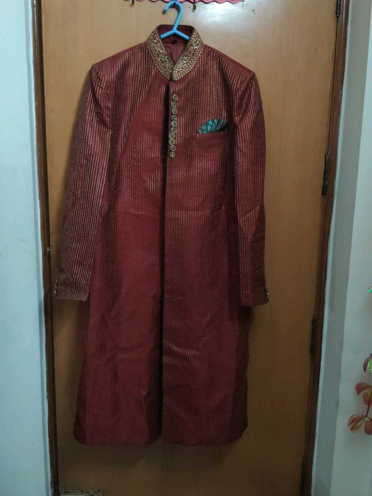 Maroon Sherwani - Size L (42)