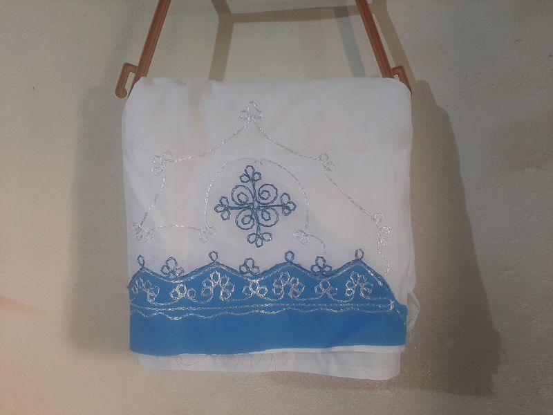 Kurta Materials Blue And White💙🤍