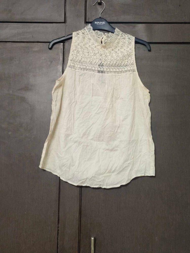 Off White Cotton Top