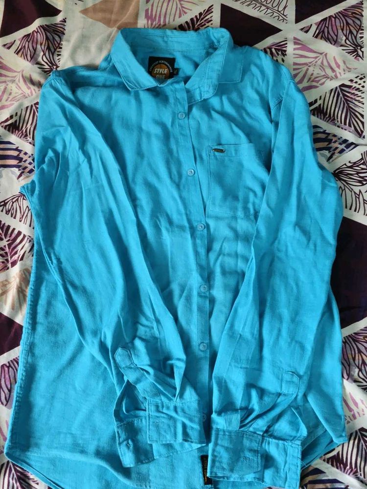 Men's Blue Casual Shirt