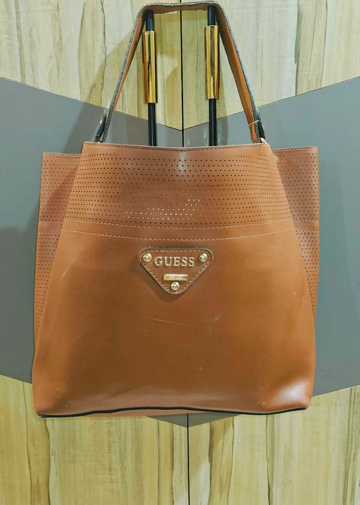 Guess Brown Tote Bag – Stylish Leather Handbag