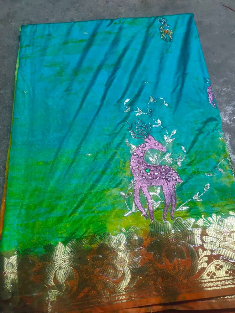 Embroidered Art Silk Saree