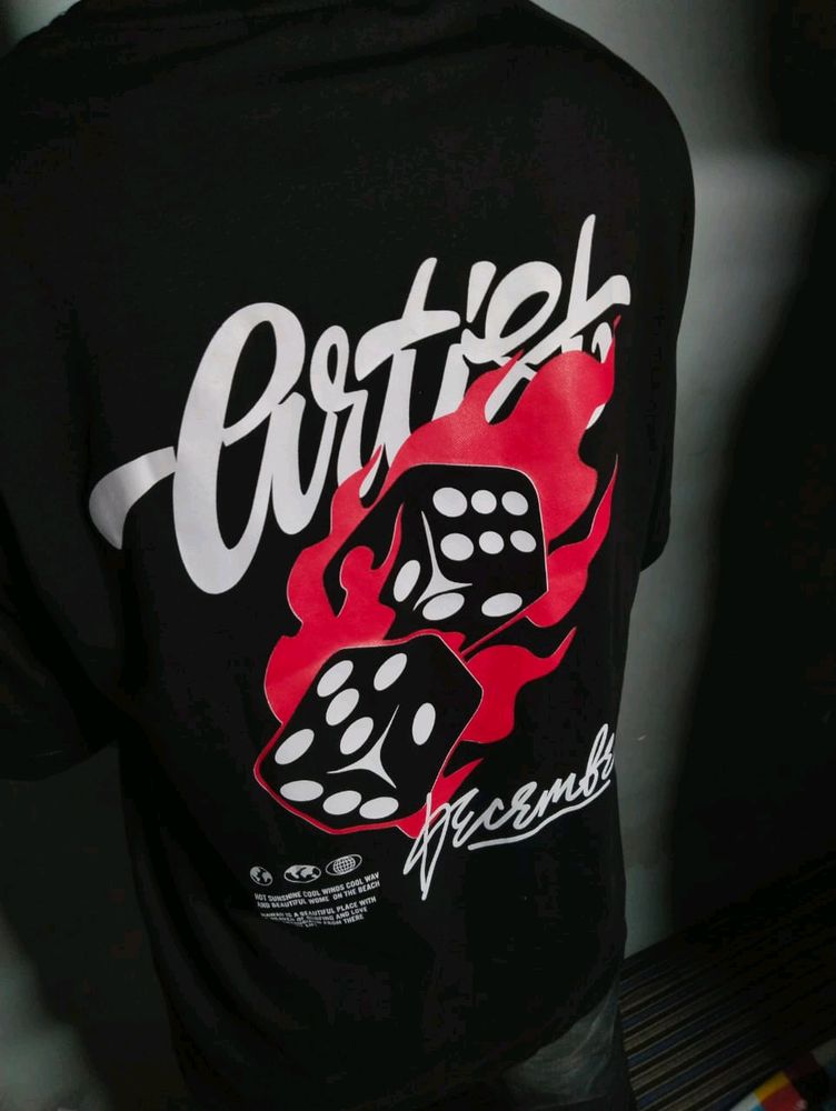 Funky Mens Tshirt Black Dark Tshirt L Size