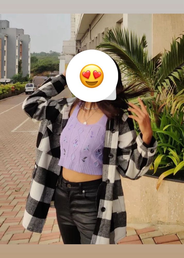 Cute Lavender Crop Top