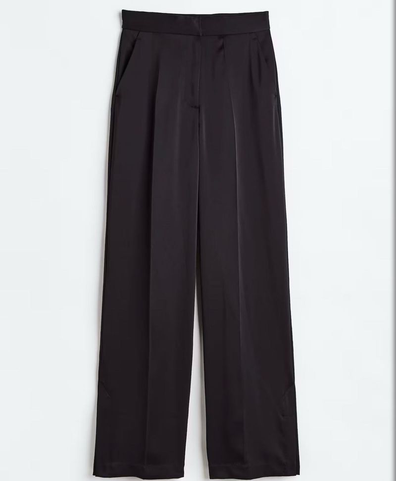 H&amp;M Black Satin Pants 🖤
