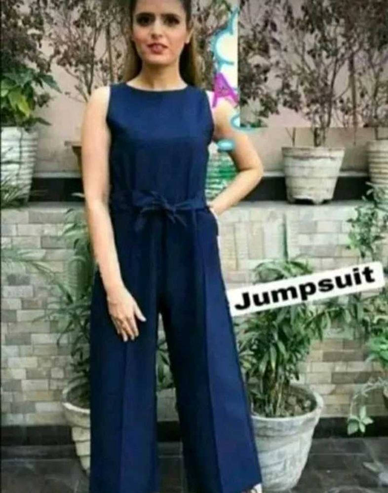 Navy Blue Sleeveless Jumpsuit