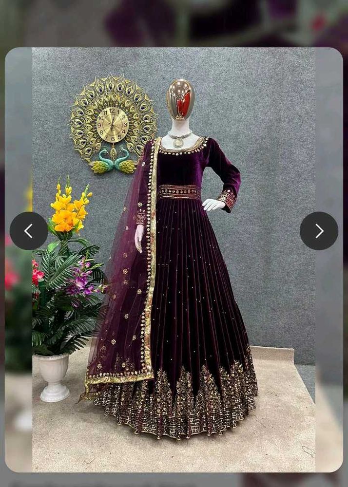 Elegant Velvet Anarkali Suit