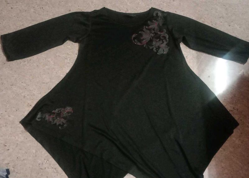 Elegant Black Tunic Top