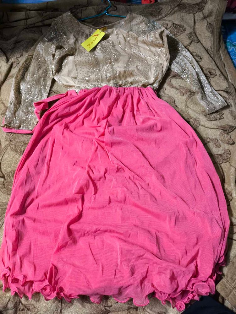 Pink &amp; Gold Kurta Set