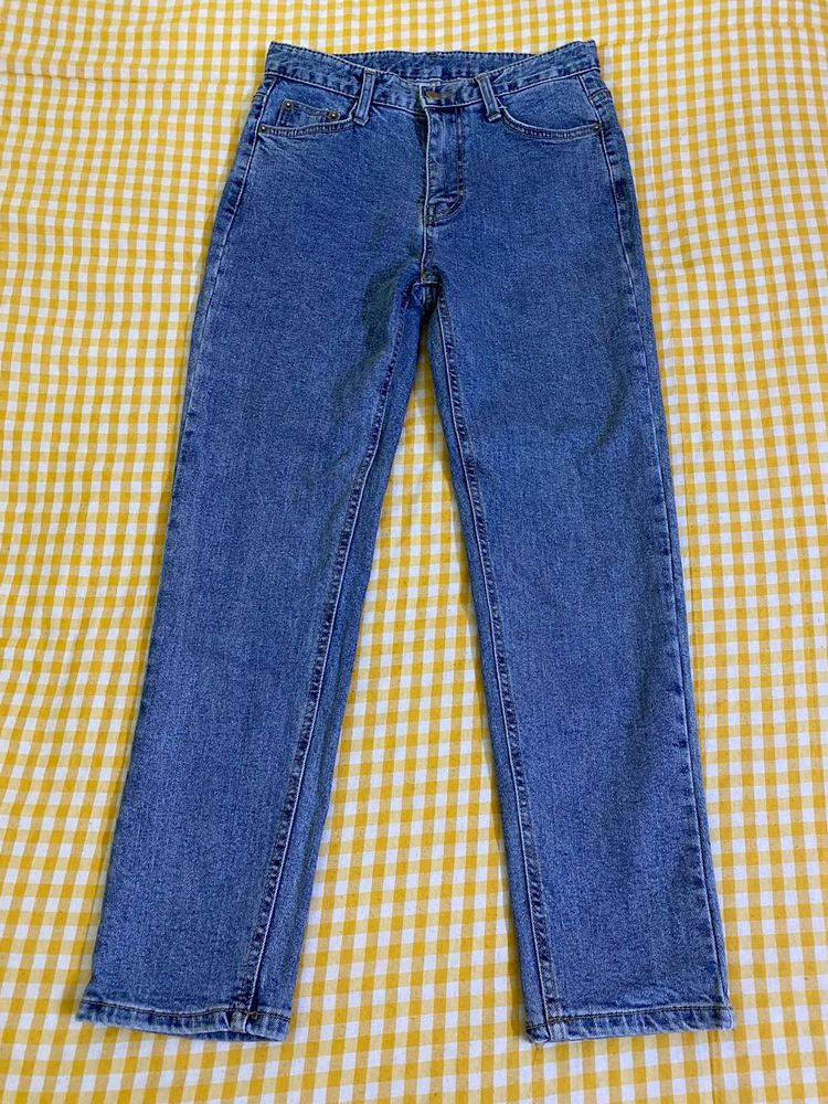 Korean Stretchy Blue Denim Jeans Waist 28-29