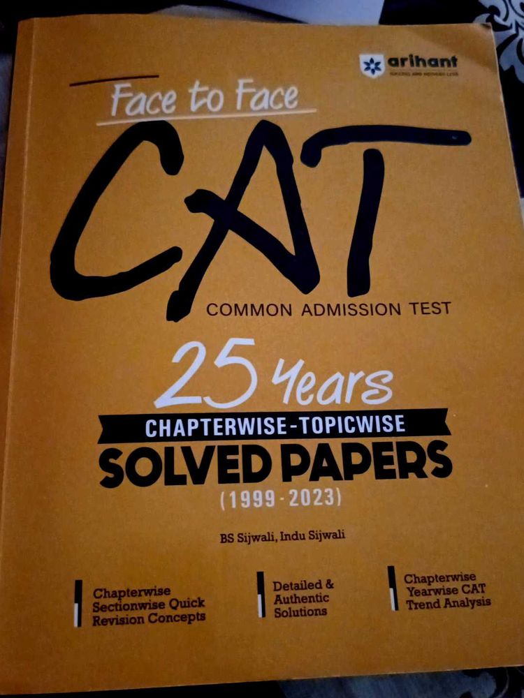 Arihant CAT Solved Papers (1999-2023)