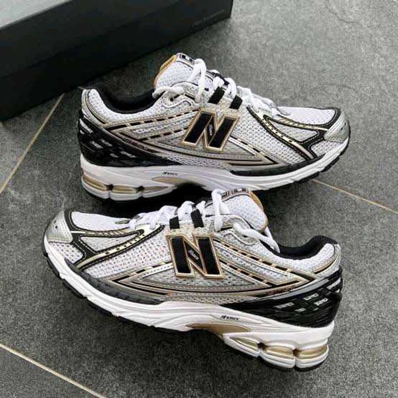 NEW BALANCE 1906R WHITE METALLIC GOLD UK 7.5(41.5)
