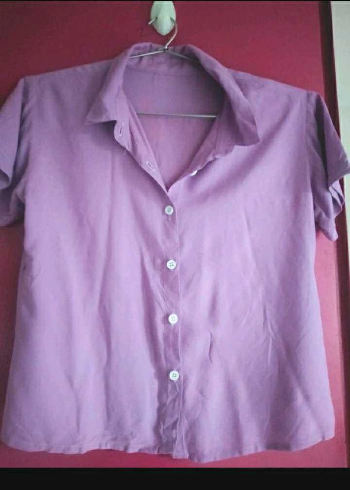 Lavendar Crop Shirt