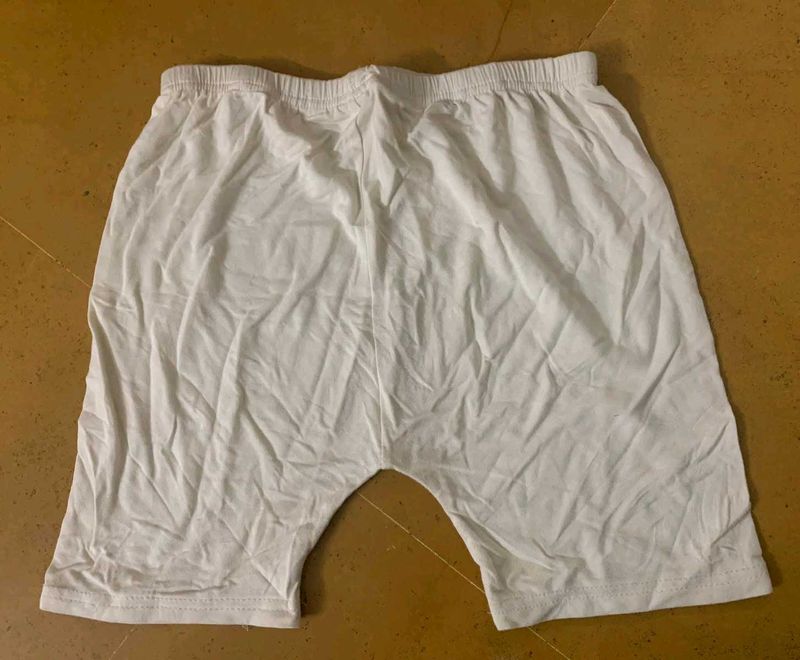 White Cotton Shorts