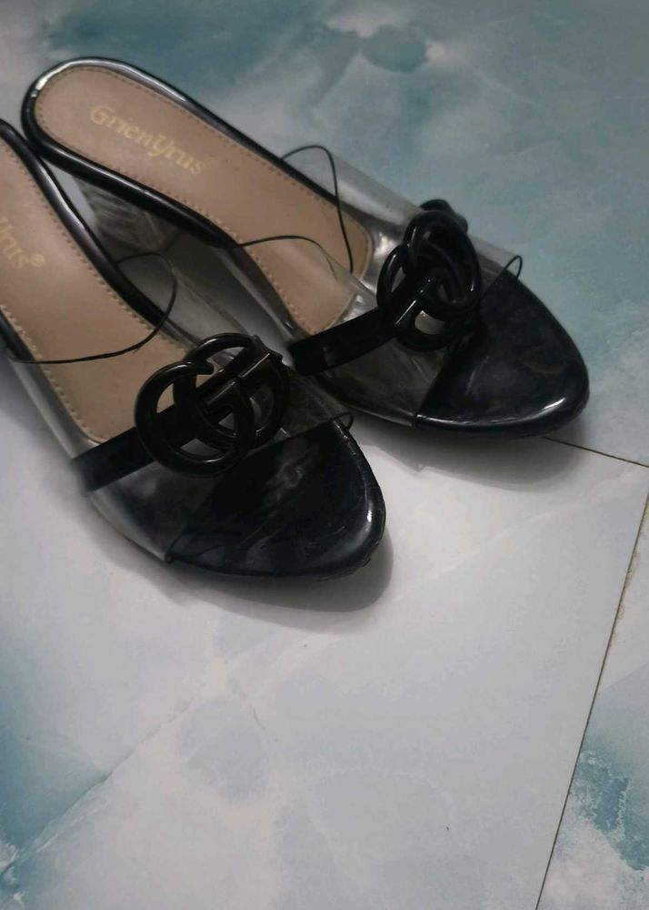 🔥 Clearance Sale 🔥Stylish Clear Heeled Mules