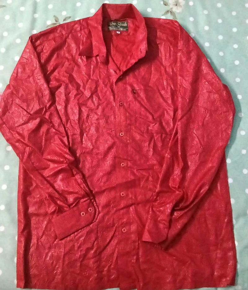 Red Patterned Shirt