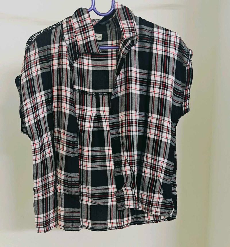 Striped Shrug Type Shirt Top