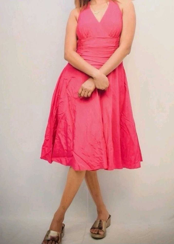 Pink Off Shoulder Dress