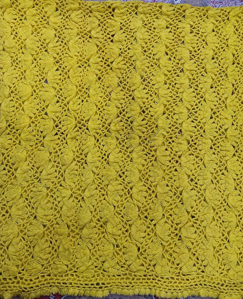 Yellow Crochet Shawl