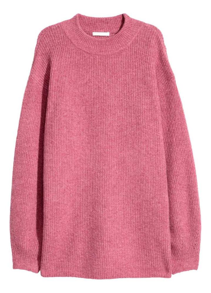 H&amp;m Pink Knit Pullover Sweater