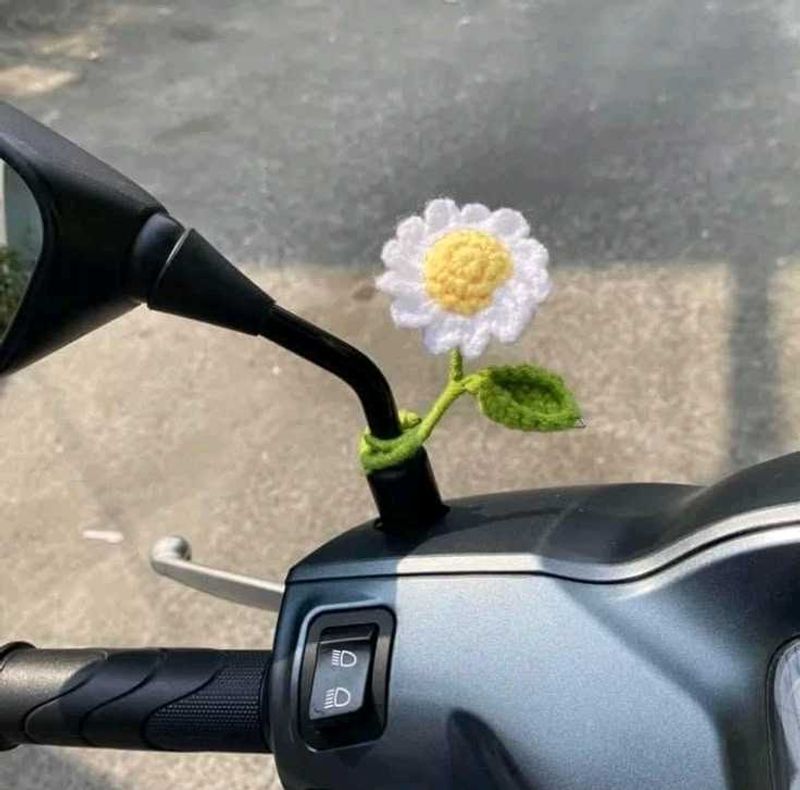 Crochet Flower Car Decor