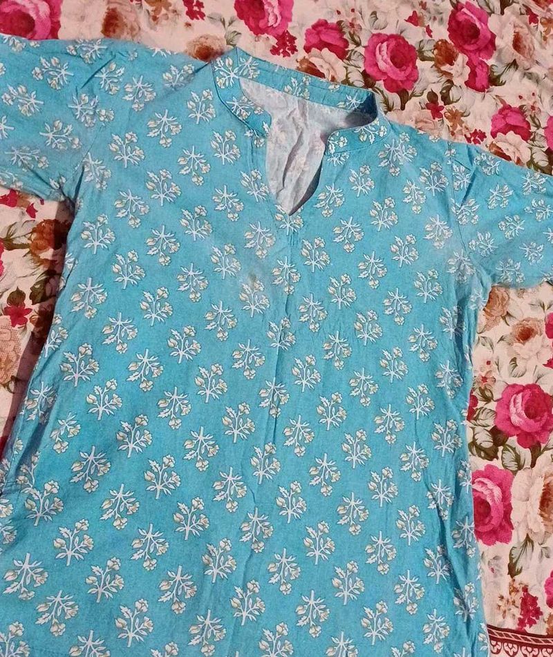 Blue Short Kurti