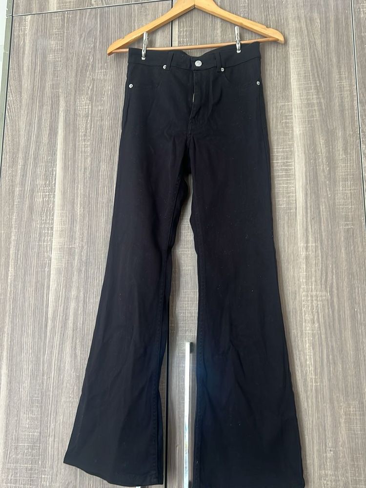 H&amp;M Black Flared Jeans