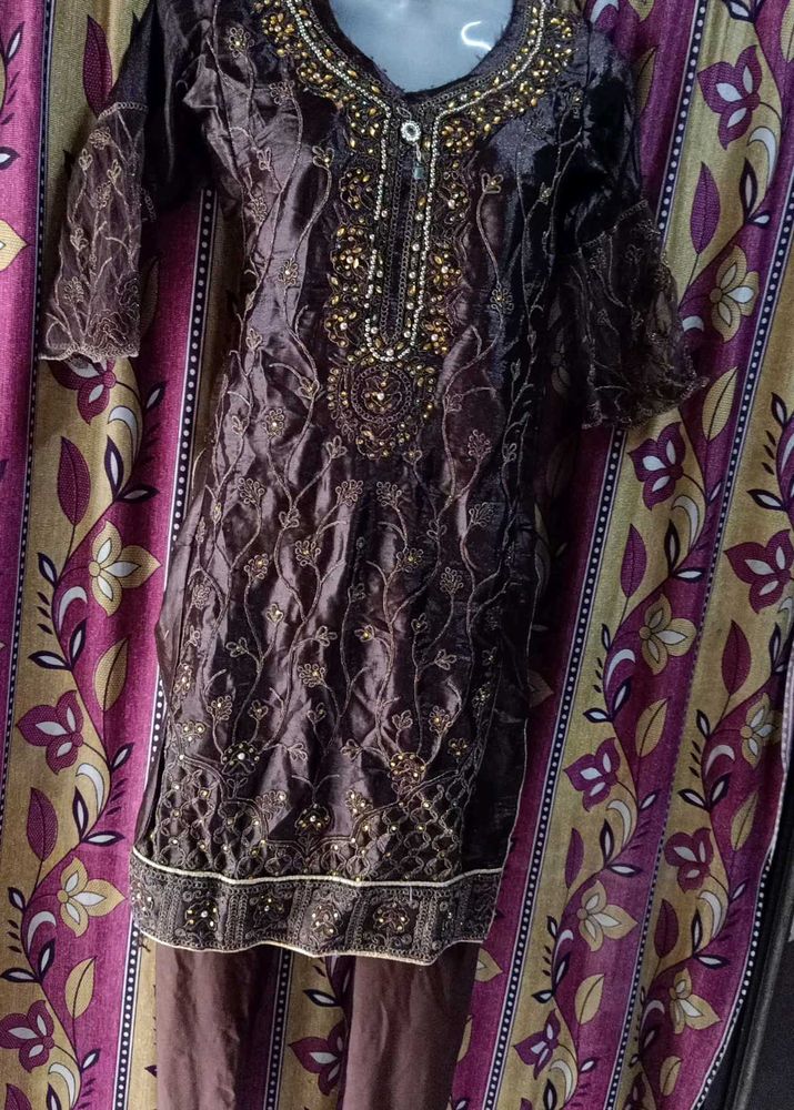 Elegant Brown Kurta Set