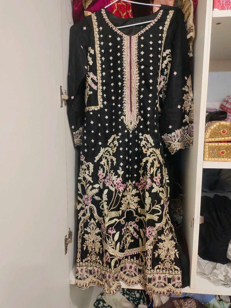 Original pakistani black suit set