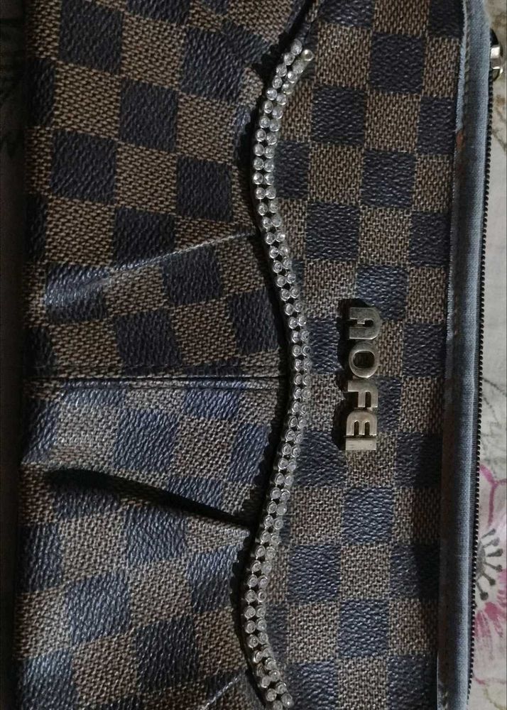 Checkered Wallet For Women