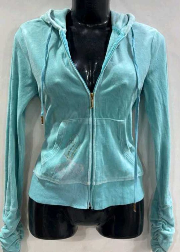 Juicy Couture Aqua Velour Hoodie