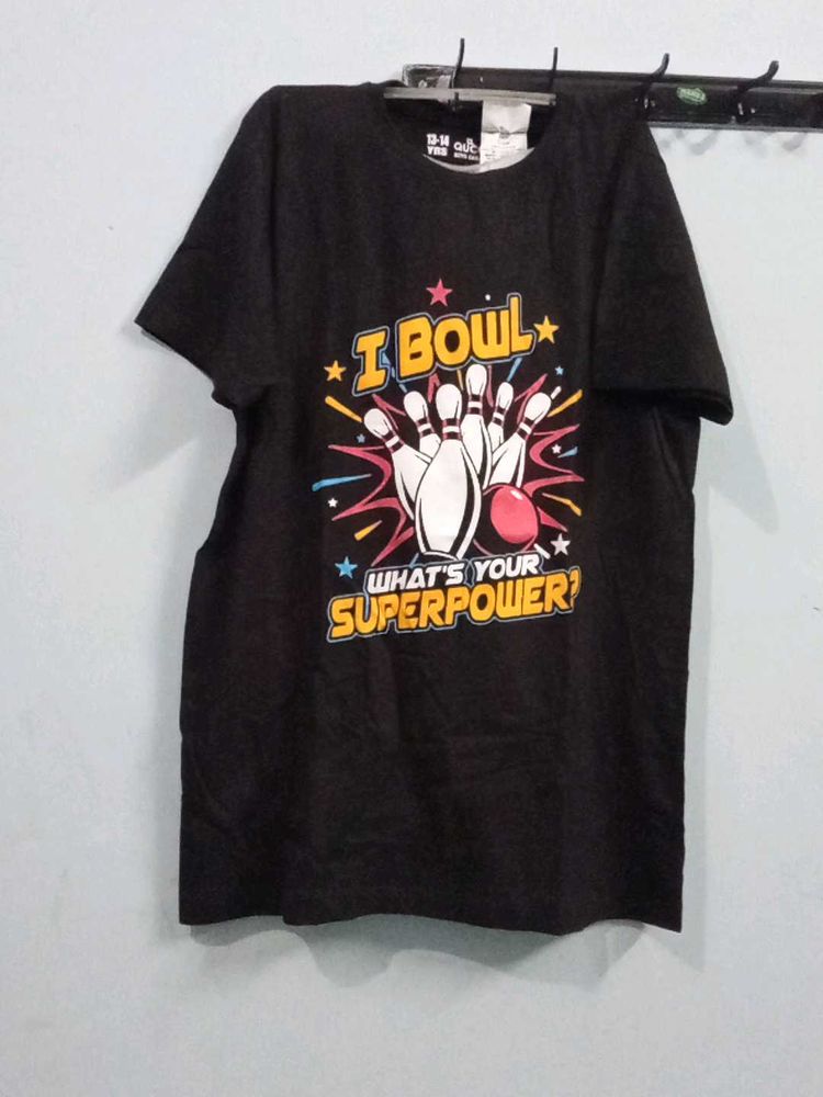 Black 13-14 Years Old Boy T Shirt  Graphic