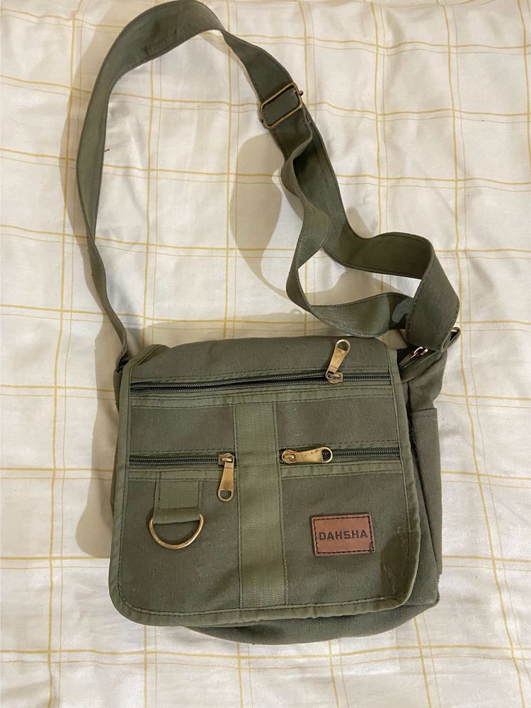Olive Messenger Bag