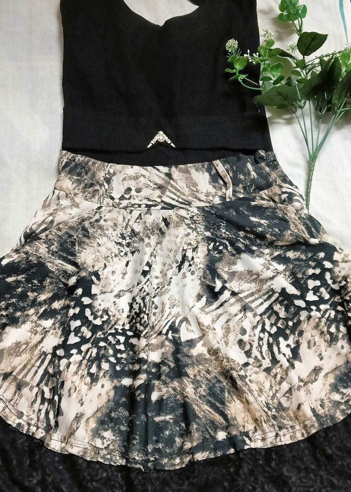 Animal Print Fit and Flare Dress