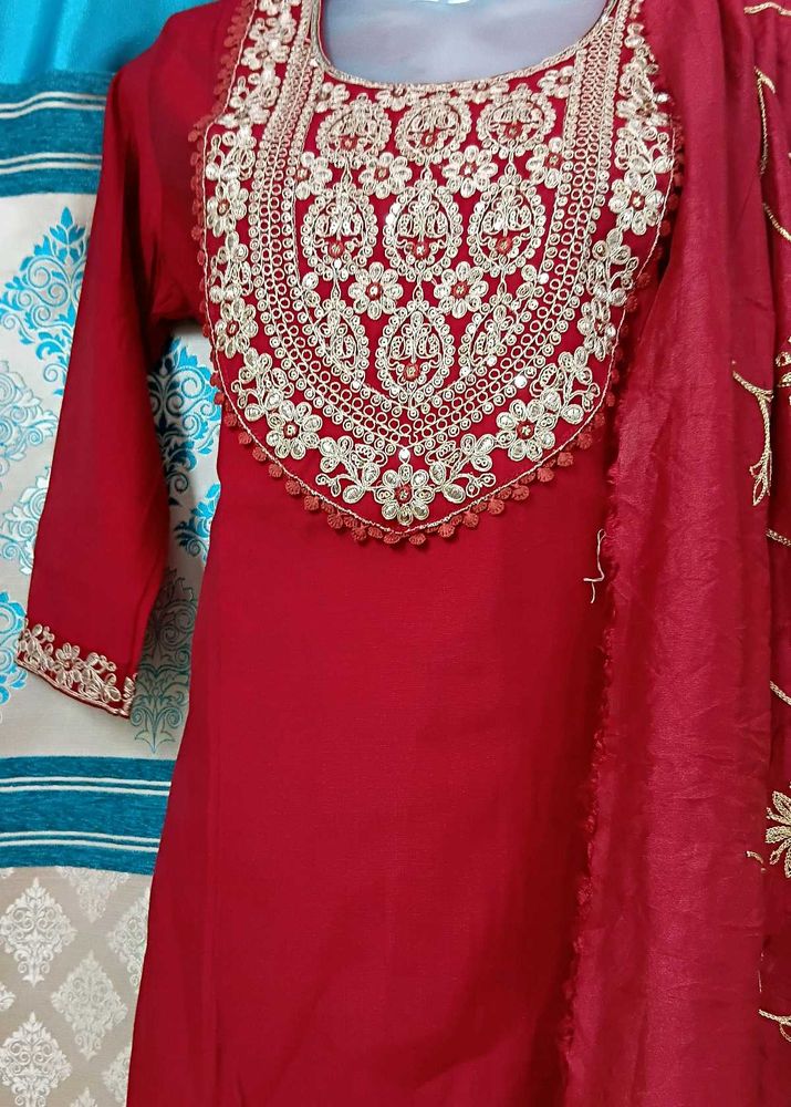 NEW Red Partywear Pant Set 40&#34;