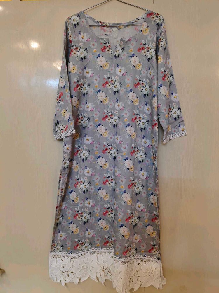 Nice Lacy Floral Kurta
