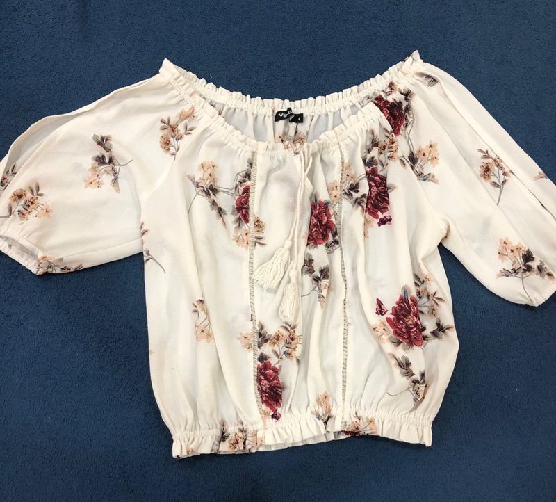 Valley Girl Floral Crop Top