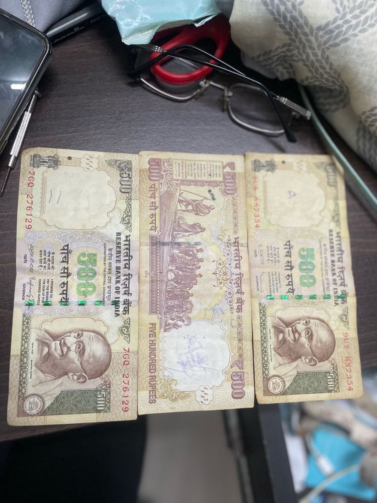 500 Rupee Notes (Set of 3)