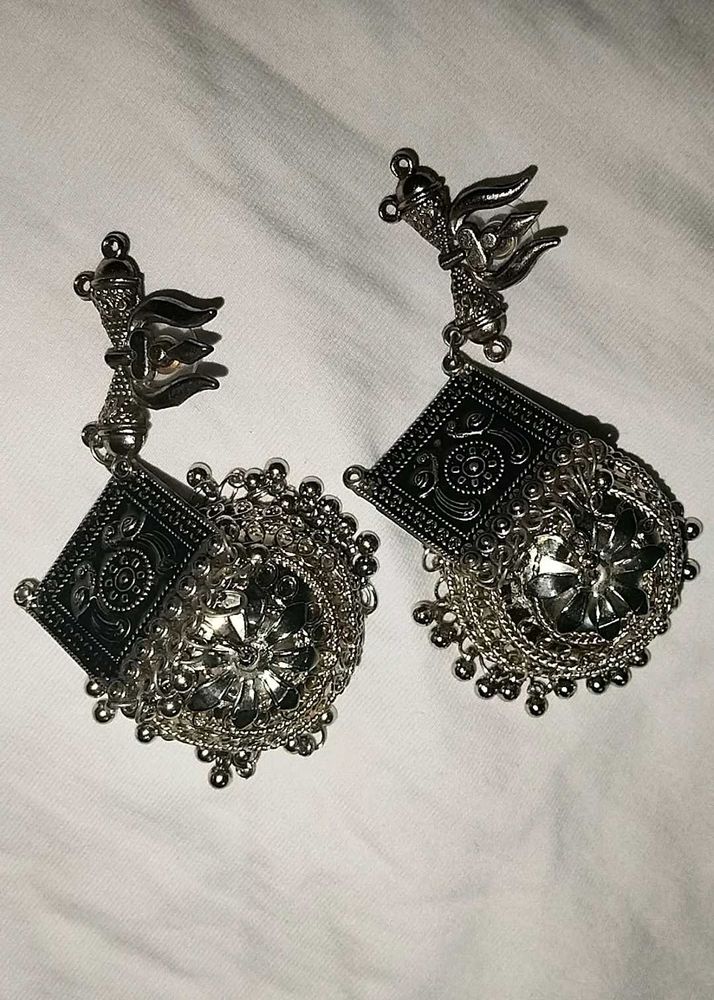 Statement Silver Earrings
