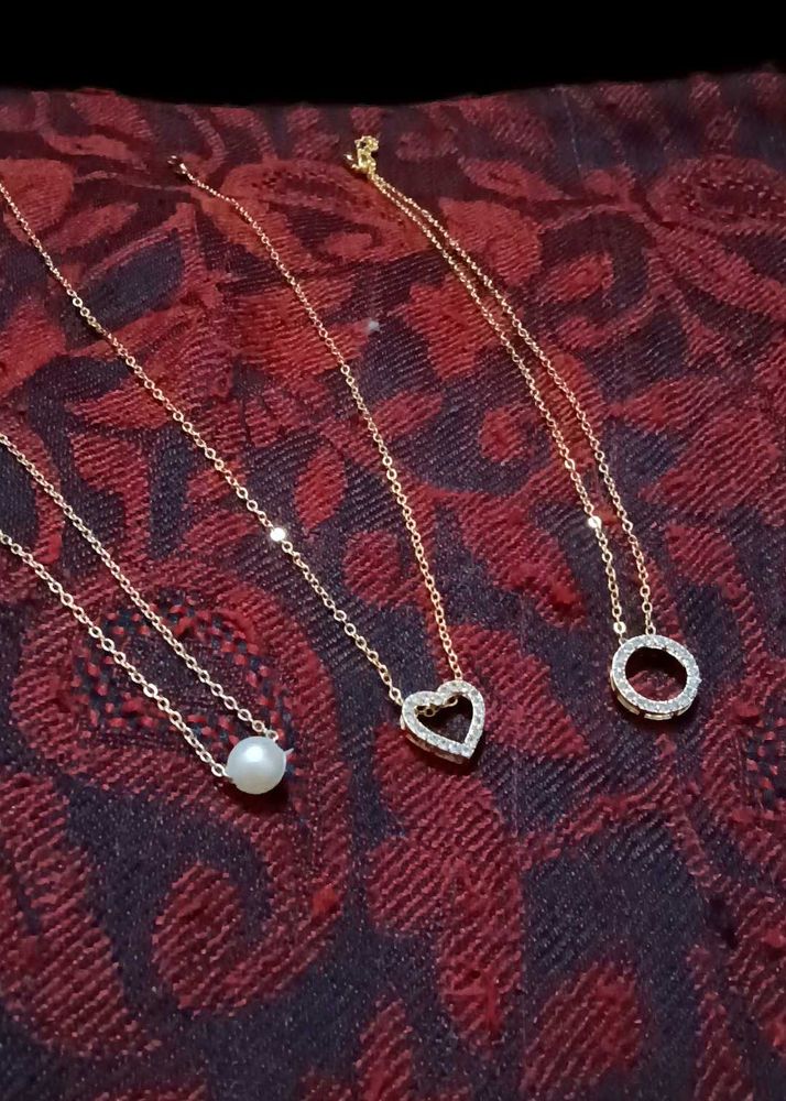 Elegant Gold-Tone Necklaces with Pearl &amp; Crystals