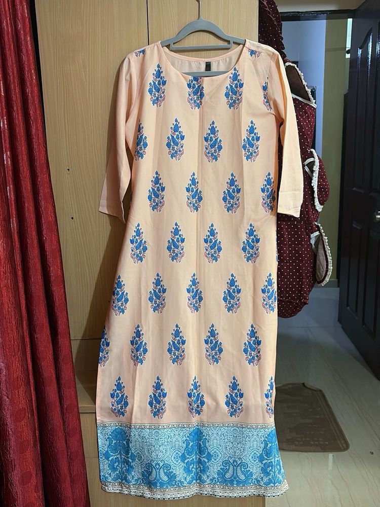 Elegant Floral Print Kurta