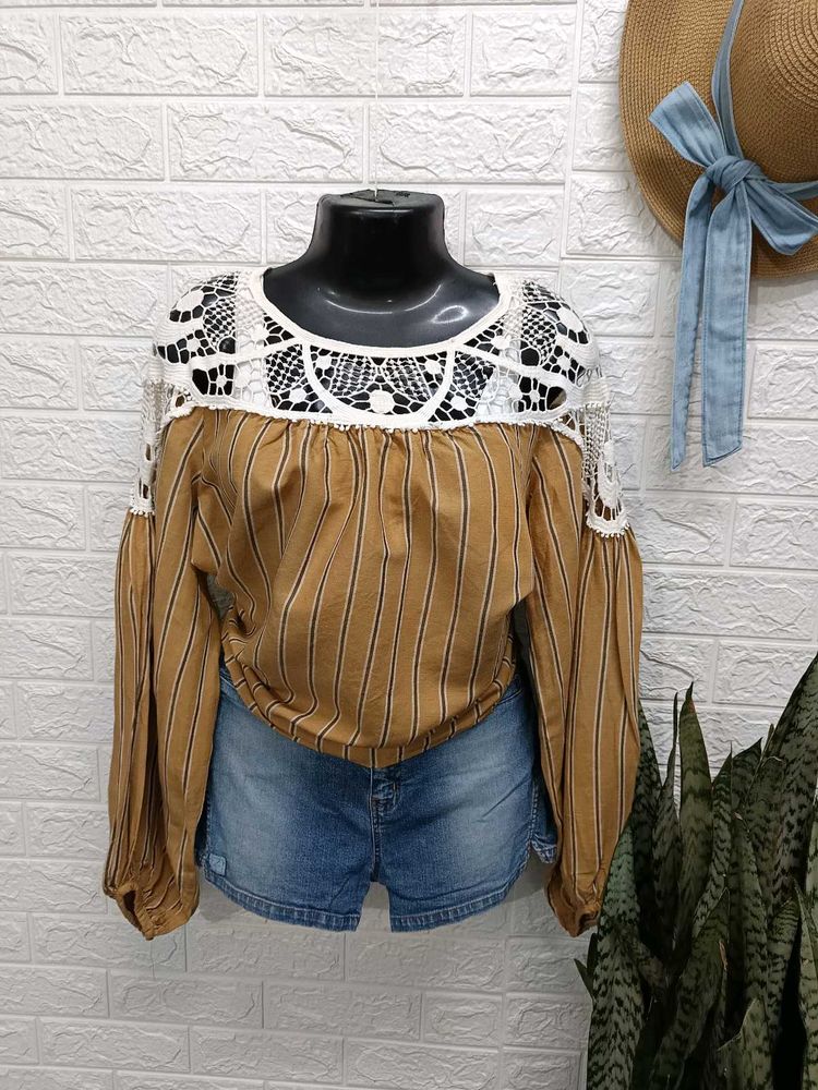 Zara Stripped Lace Top