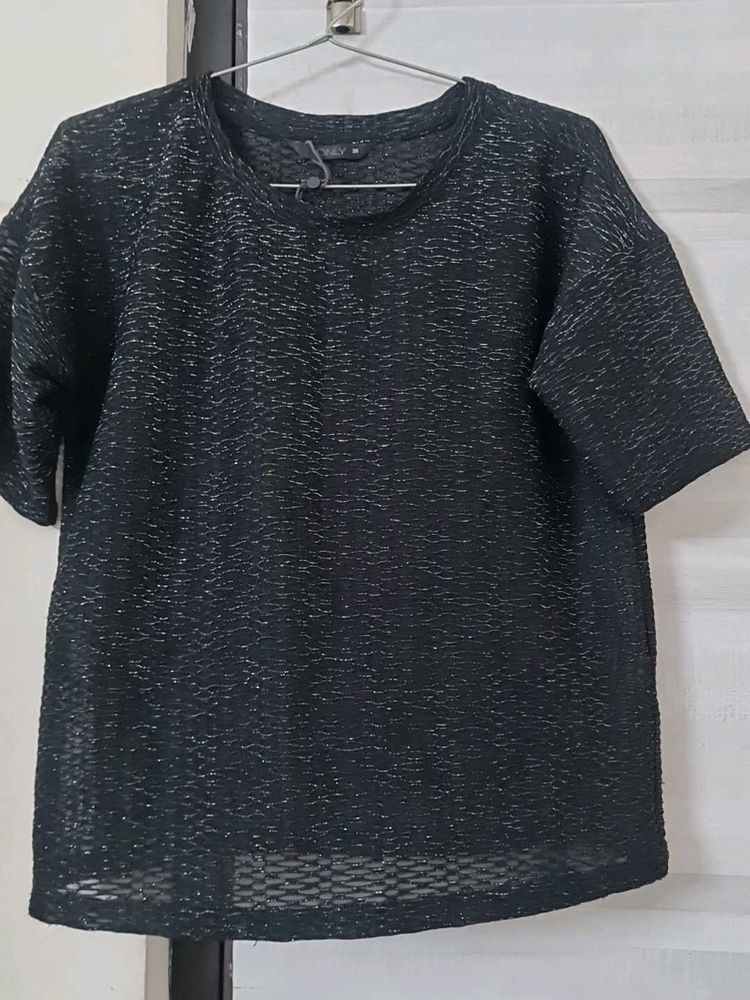 Textured Black Top